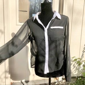 NWOT Transparent blouse